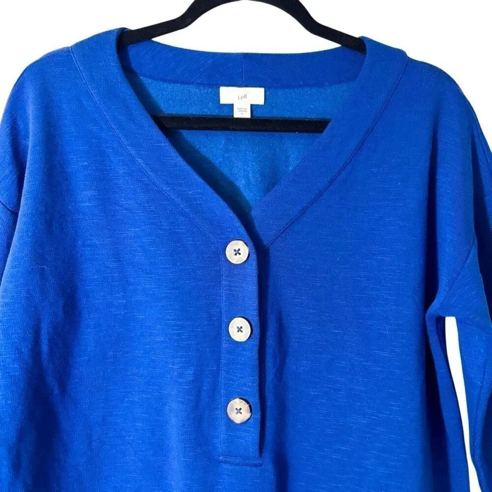 J.Jill S three button V-neck drop sleeve
